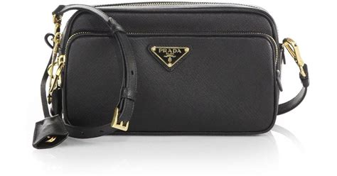 prada saffiano lux double zip crossbody bag|authentic prada saffiano bag.